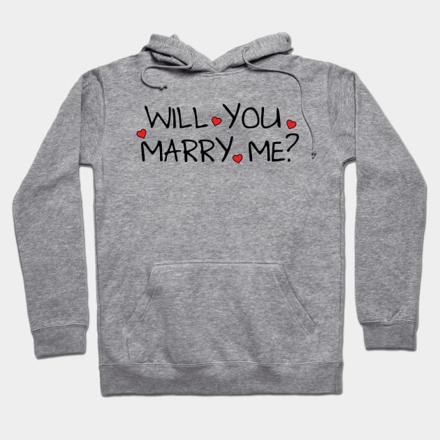 Will You Marry Me? -  Bright Color Shirt Proposal Hoodie by Sassify